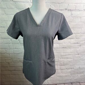 FIGS Technical Collection Gray Scrub Shirt Small